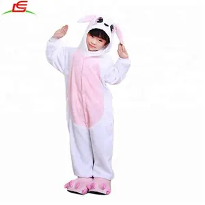 Costume de Cosplay en flanelle pour enfant, mignon, Animal lapin, grenouillère, pyjama