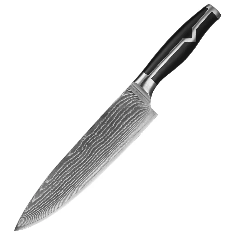 8 بوصة الساخن بيع دمشق سكين الطاهي مع مقبض بلاستيكي ABS منخفضة موك سكين المطبخ