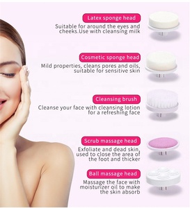 <span class=keywords><strong>Brosse</strong></span> <span class=keywords><strong>nettoyante</strong></span> du visage 5 en 1, SPA, exfoliante, système électrique, Kit de lavage du visage - Product Image 6