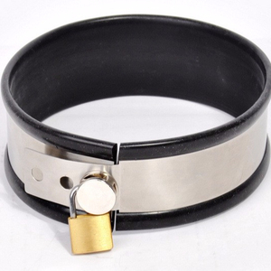 Yeni BDSM yetişkin seks oyuncakları paslanmaz çelik silikon yaka seks çiftler için oyuncaklar oyunları köle yaka - Product Image 3