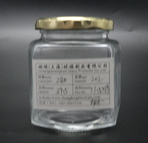 Barattoli di Vetro Ovali Esagonali per Miele con Coperchio Dorato da 500ml, 9oz, 6oz, 190ml, 4oz, 120ml, 3.75oz, 110ml, 55ml, 2oz, 45ml, 1.5oz, 1oz - Product Image 4