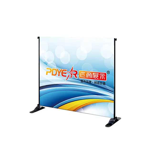 NO.1 trade show fabric adjustable portable advertising display screen custom printed graphic wall telescopic backdrop stand