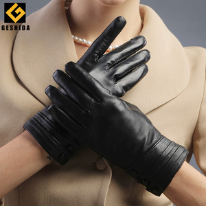 Gants en cuir véritable chauds thermiques de dame d'hiver <span class=keywords><strong>anti</strong></span>-<span class=keywords><strong>froid</strong></span> pour l'écran tactile - Product Image 3