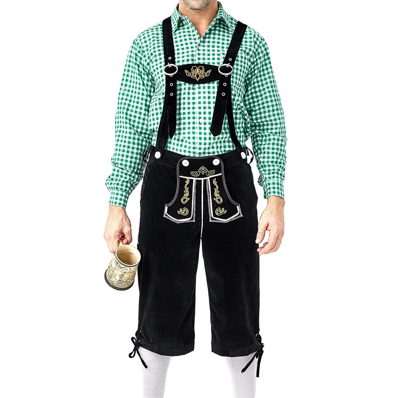 वयस्क पुरुषों Oktoberfest के वेशभूषा बवेरियन पोशाक जर्मन संगठन बियर Cosplay वेशभूषा