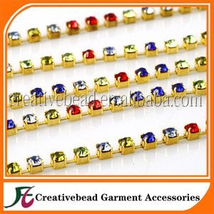 Precio de fábrica 2014 nuevo cristal strass cadena de la taza <span class=keywords><strong>super</strong></span> cerrado con alta calidad de los rhinestones para la ropa - Product Image 1