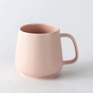 All'ingrosso Tazza di Caffè di Ceramica Su Ordinazione Opaco Smalto Rosa Tazza di Ceramica