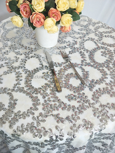 New Arrival Wedding Vòng Bạc Sequin Overlay Bảng Vải - Product Image 4