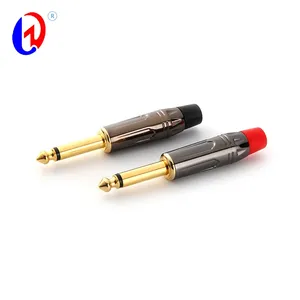 Plating 6.35 mm mono male audio plug