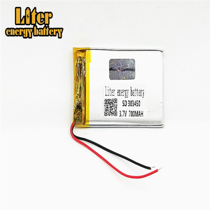 Rechargeable lipo Li-ion <span class=keywords><strong>3</strong></span>,7 v Polymer battery 700 mah 383450 for toys - Product Image 1