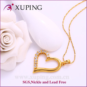 Alta calidad de la joyería 24 K chapado en oro del corazón roto - Product Image 3