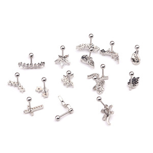 20g (0.8mm) in acciaio inox testa di rame serpente geco cartilagine elica <span class=keywords><strong>Piercing</strong></span> gioielli Rook Conch Tragus <span class=keywords><strong>Piercing</strong></span> orecchino - Product Image 4