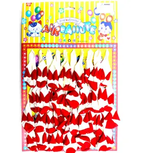 # Tüm kalbimle #40 adet kart-ambalaj 12 inç 2.8g kaliteli kırmızı kalp tam baskılı beyaz balonlar