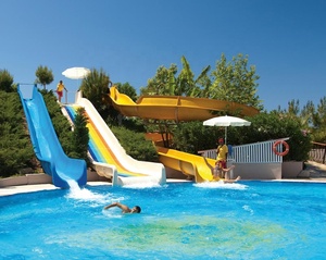 <span class=keywords><strong>Jeux</strong></span> de glissières d'eau ouvertes de piscine de FRP de pente de colline fibre de verre extérieure durable et structure en acier d'intérieur - Product Image 1