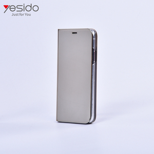 Miroir flip en cuir retour smart cover cas pour <span class=keywords><strong>apple</strong></span> iphone XS, pour <span class=keywords><strong>apple</strong></span> iphone XS cas de couverture arrière - Product Image 1