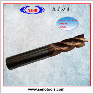 plaza molino de extremo aplanado de carburo sólido molinos HRC55 de acero inoxidable o acero - Product Image 3