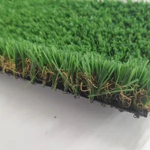 Kepadatan Tinggi Taman Indoor Dekoratif 40 Mm Rumput Buatan Rumput untuk Perumahan Kantor Rumah Lanskap