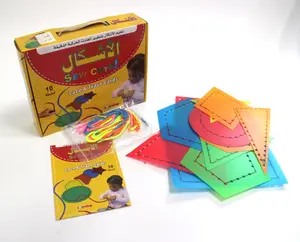 Plastic cards learn shapes other educational toys for kids Beemo Edu lace and trace intelligent