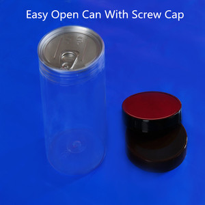 PET Plastic Easy Open Cans For Tennis Ball Packaging