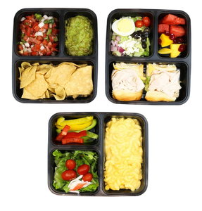 Scatola da pranzo per microonde <span class=keywords><strong>rettangolare</strong></span> da asporto usa e getta da 50 contenitori riutilizzabili per la preparazione dei pasti da 24 once pacchetto 150 1 2 3 8 vano - Product Image 2