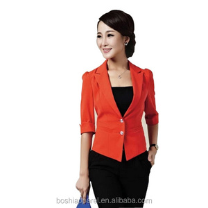 Estilo elegante Won Plus Size Short Business blazer <span class=keywords><strong>Trajes</strong></span> <span class=keywords><strong>para</strong></span> mujeres jóvenes Traje <span class=keywords><strong>para</strong></span> damas <span class=keywords><strong>Trajes</strong></span> de vestir - Product Image 1