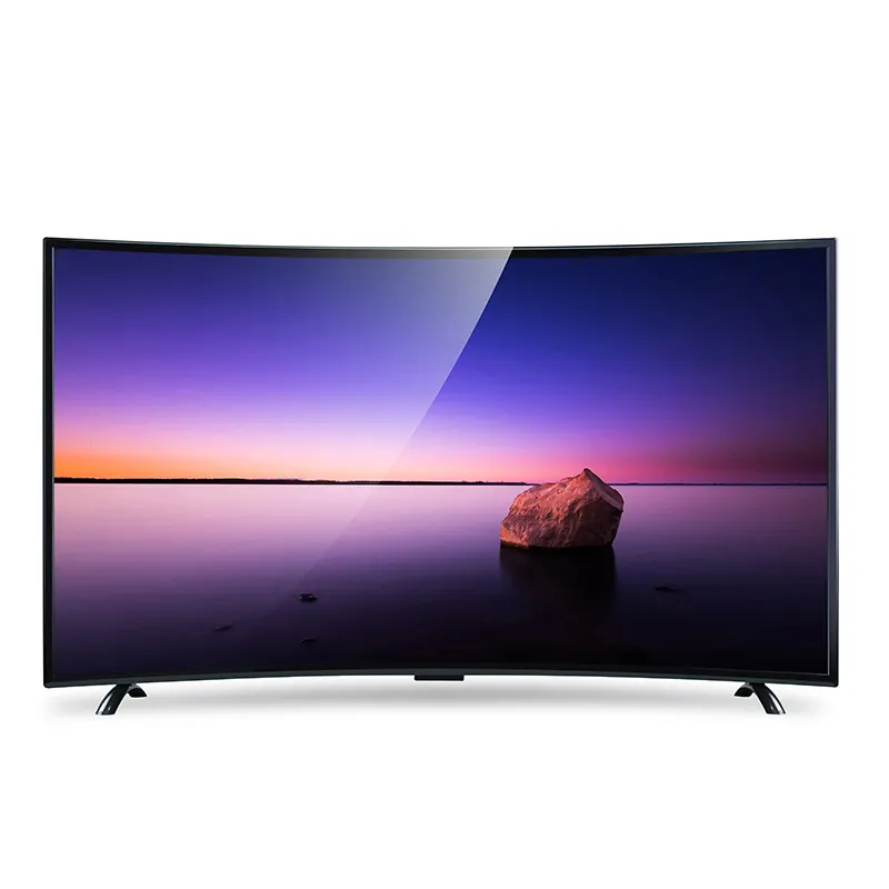 Weier नई डिजाइन पूर्ण रंग स्लिम एलईडी एलसीडी 55 इंच स्मार्ट 4k घुमावदार टीवी