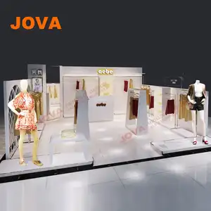 Moda kıyafetleri giyim kat ayakta perakende tasarım alışveriş merkezi kiosk