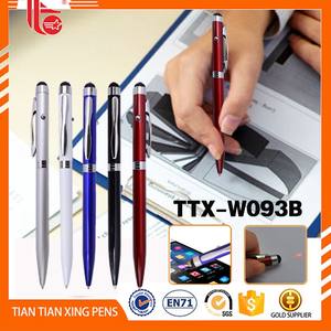 Многофункциональная ручка, металл подарок выделить металлическое перо для промо, лазер + свет + стилус - Product Image 6