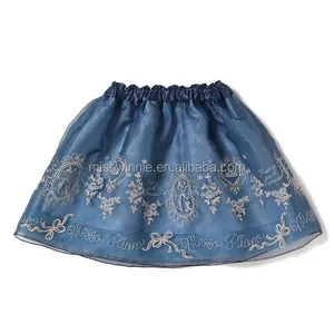 OEM 새로운 디자인 아이들 옷 아이 소녀 부티크 여름 치마 <span class=keywords><strong>tulle</strong></span> 직물 우연한 작풍 - Product Image 1