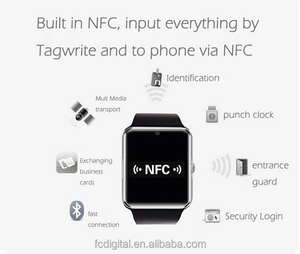 Qwd bluetooth smart watch phone GT08 for Android / ios single sim Ver 3.0 bluetooth 48*40*11.8mm touch screen - Product Image 2