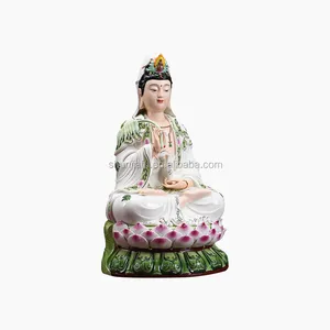 New Picture Hot Sale Religious Crafts Ceramic Figurine Guanyin Buddha Statue