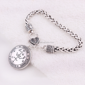 B0233 Huilin Gioielli L'arcangelo Michele Talismano-Sigillo di Michael <span class=keywords><strong>Angelic</strong></span> Ciondolo Grano Catena Braccialetto - Product Image 1
