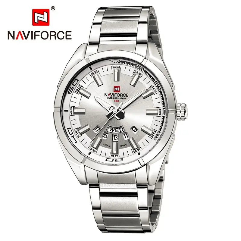 NAVIFORCE 9038 Full Steel Men Watches Top Brand Luxury Men Quartz Waterproof Watch Men Sports wristwatch Popular Watches
