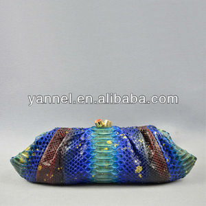 Signora exoticbag_luxury <span class=keywords><strong>pochette</strong></span> in pitone, borsa di modo- Multi blu - Product Image 1