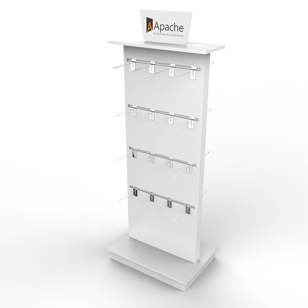 Customized POP Sock Display Stand Double-sided Wooden Display Rack Display Stand for Clothes Shop — view 2