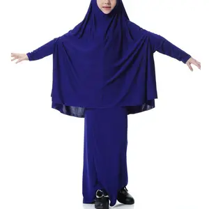 12 farbe Ethnische Kleidung Für Mädchen Muslimischen Nahen Osten Stil Mit Kapuze Mantel Lose Lange Hülse Tops und Lange Rock Set 2 stück