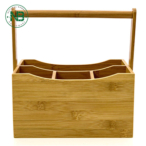 Çatal Tutucu Sofra Takımı Caddy Gümüş Caddy Sofra Masa Tutucu Salıncak Kolu Ile Organik Bambu yapılmış - Product Image 3