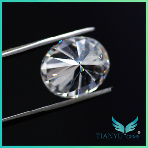 Gros 2ct ovale moissanite toujours brillant <span class=keywords><strong>pour</strong></span> pas cher moissanite bijoux - Product Image 2