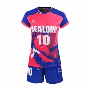 Custom Sublimatie Roze Volleybal Jersey