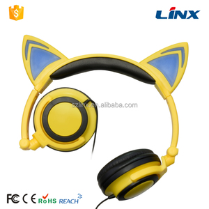 En Los Auriculares de Oído Logotipo Personalizado LLEVÓ La Luz Del Oído de Gato Auriculares para Escuchar Música - Product Image 4