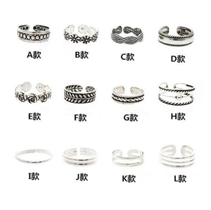 Damen sommer schmuck silber überzogene vintage kappe fuß <span class=keywords><strong>finger</strong></span> <span class=keywords><strong>ring</strong></span> - Product Image 1