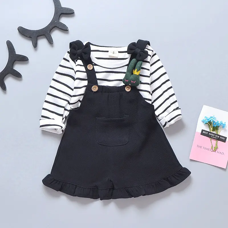 Hao Baby Kids Clothing Girl Set Childish Two-piece Suit Fashion Children's Wear