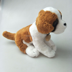 Güzel 20cm İsviçre peluş Saint <span class=keywords><strong>Bernard</strong></span> köpek oyuncak varil özel logo - Product Image 6