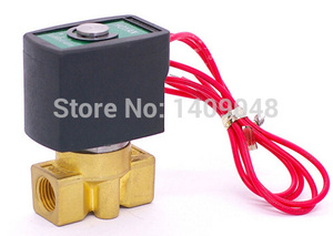 PU-M02 con piombo tipo 2/2 vie ad azione diretta NC ottone G1/8 "bsp valvola solenoide acqua calda FKM sigillo orifizio 1.5mm