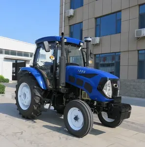 Trator de fazenda 100hp 4wd massey ferguson, com carregador de extremidade frontal e retalhador