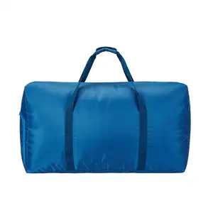 Factory supplier Cheap Blue Large Lightweight Foldable Travel Duffel Bag Luggage Bag custom OEM