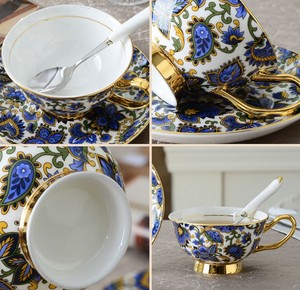 Taza de té y platillo de 180ml, azul y blanco, hueso fino, china, royal <span class=keywords><strong>albert</strong></span>, antiguo campo, <span class=keywords><strong>rosas</strong></span>, mocha - Product Image 2