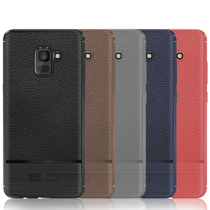 Nuovi Arrivi <span class=keywords><strong>A7</strong></span> 2018 Posteriore Del Telefono Mobile Caso Della Copertura del Cuoio Del Modello Sillicon Cassa Del Telefono di TPU per la Galassia A8 2018 Plus - Product Image 2