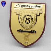 Oman Top Quality Award ROP HQ SHIELD Wooden Trophy Plaque with Base