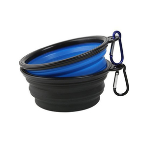 Tigela dobrável para animal de estimação, tigela de silicone dobrável para cachorros e viagens