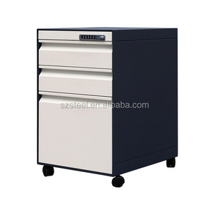 Fashional 3 Laci Kabinet File Bergerak Baja/Di Bawah Meja Laci Kecil Kabinet Furnitur - Product Image 2